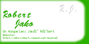 robert jako business card